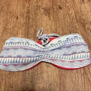 Victoria's Secret Strapless Printed Swim Top